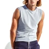 Workout + Linen*Sauvage Swimwear Luxury Knit Muscle Tee Grey